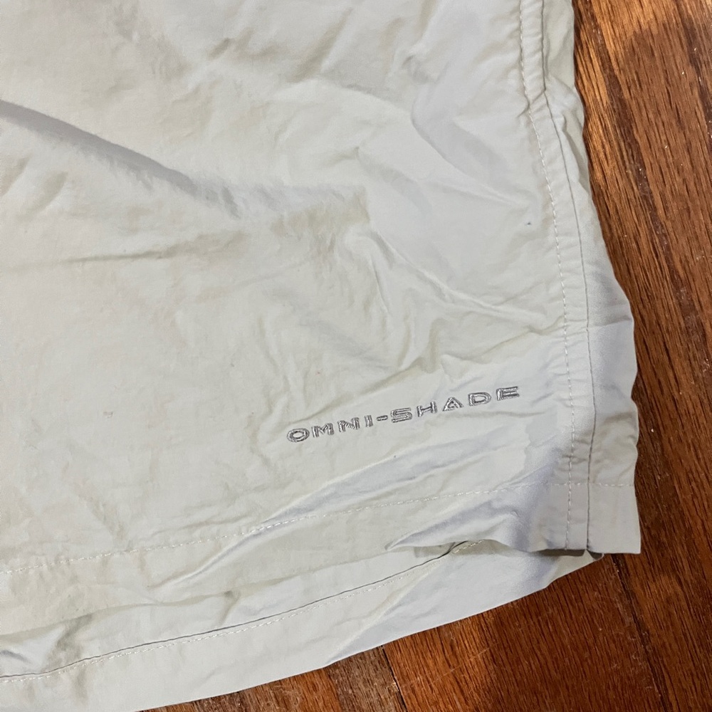 Men’s Columbia Swim Shorts Khaki Small - Picture 2 of 6